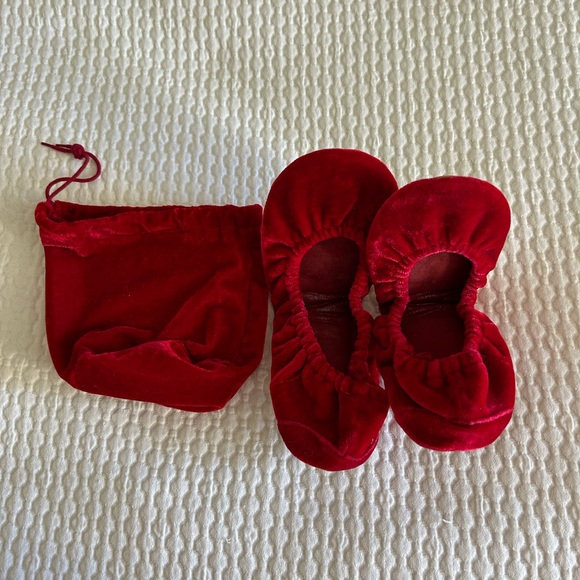 Gap Red Velvet Travel Shoes/Slippers - Picture 2 of 4